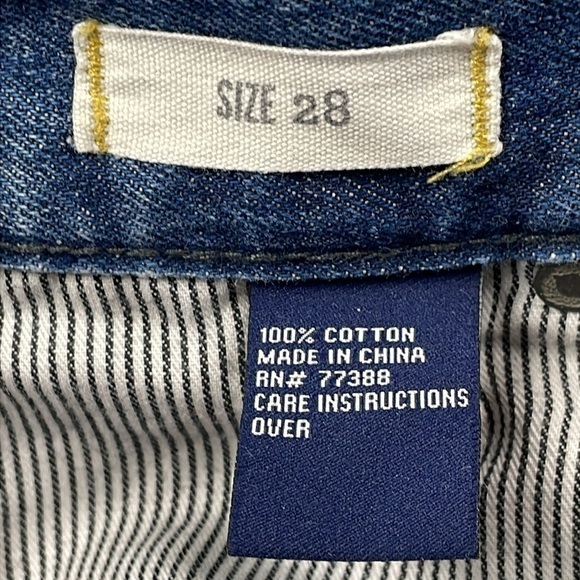 Madewell Boyjean Jeans Medium Wash Rigid Denim Distressed Slits Sz 28 - Picture 11 of 13